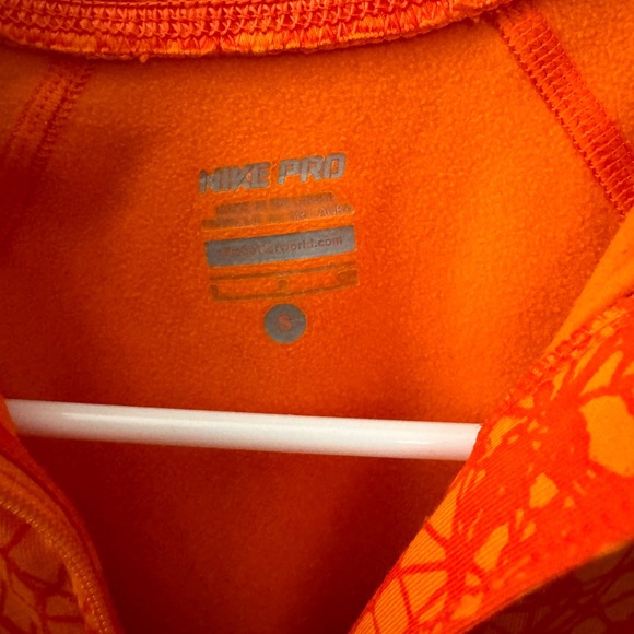 Orange Nike Dri-fit pullover - Picture 2 of 5